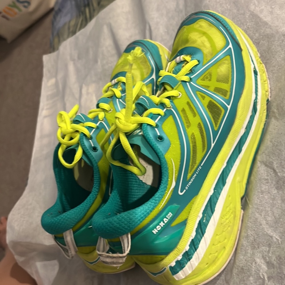 HOKA ONE ONE STINSON LITE Acid/Aqua/White 9.5